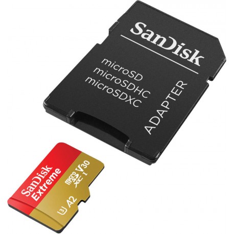 KARTA SANDISK EXTREME microSDXC 128 GB 190/90 MB/s A2 C10 V30 UHS-I U3