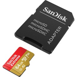 KARTA SANDISK EXTREME microSDXC 64 GB 170/80 MB/s A2 C10 V30 UHS-I U3