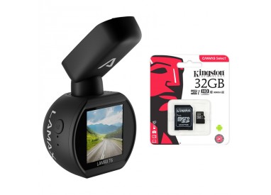 Wideorejestrator LAMAX T6 + karta pamięci 32GB (moduł GPS w zestawie)