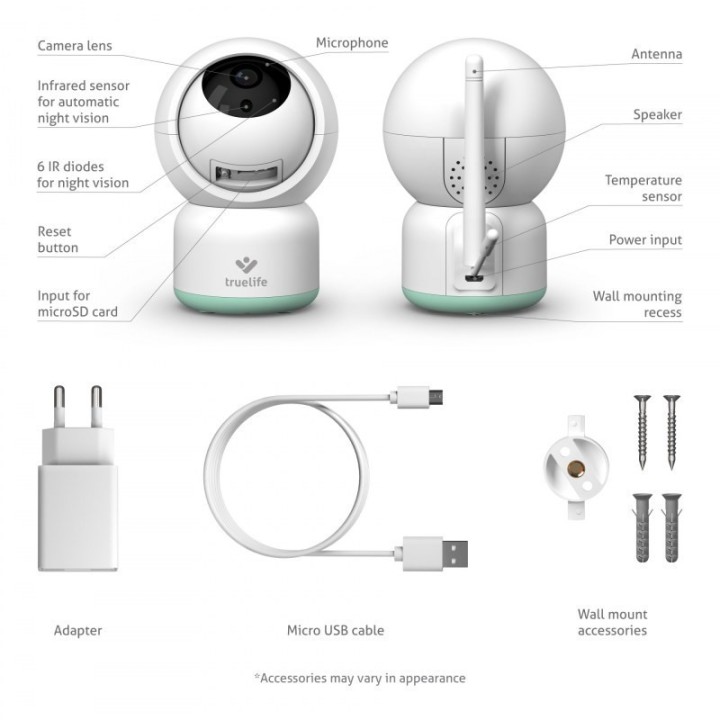 TrueLife NannyCam R3 Smart bezprzewodowa wideo niania WiFi