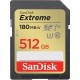 KARTA SANDISK EXTREME SDXC 512 GB 180/130 MB/s C10 V30 UHS-I U3