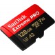 KARTA SANDISK EXTREME PRO microSDXC 128GB 200/90 MB/s A2 C10 V30 UHS-I U3