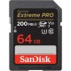 KARTA SANDISK EXTREME PRO SDXC 64GB 200/90 MB/s C10 V30 UHS-I U3