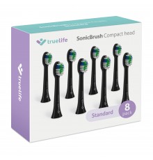 TrueLife SonicBrush Compact-series heads Standard black 8 pack