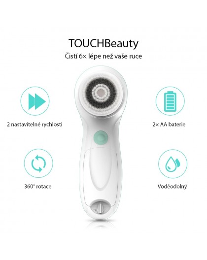 TOUCHBeauty 0759A Čistící kartáč na pleť 3v1 růžový