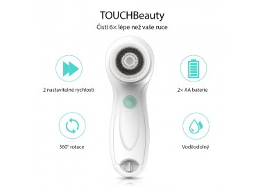 TOUCHBeauty 0759A Čistící kartáč na pleť 3v1 růžový