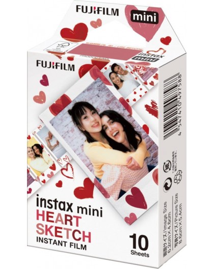 Wkład Fujifilm Instax mini HEART SKETCH 10szt