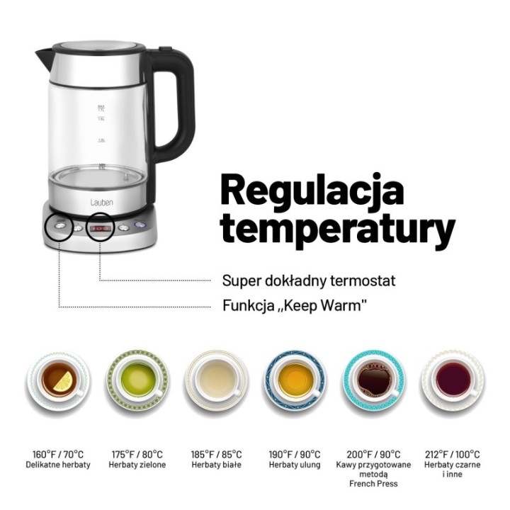 Czajnik elektryczny Lauben Electric Kettle EK17GS
