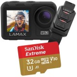 LAMAX W9.2 kamera z pilotem i kartą microSD SanDisk EXTREME 32GB