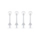 TrueLife AquaFloss L-series jets Tongue Cleaner 4 pack