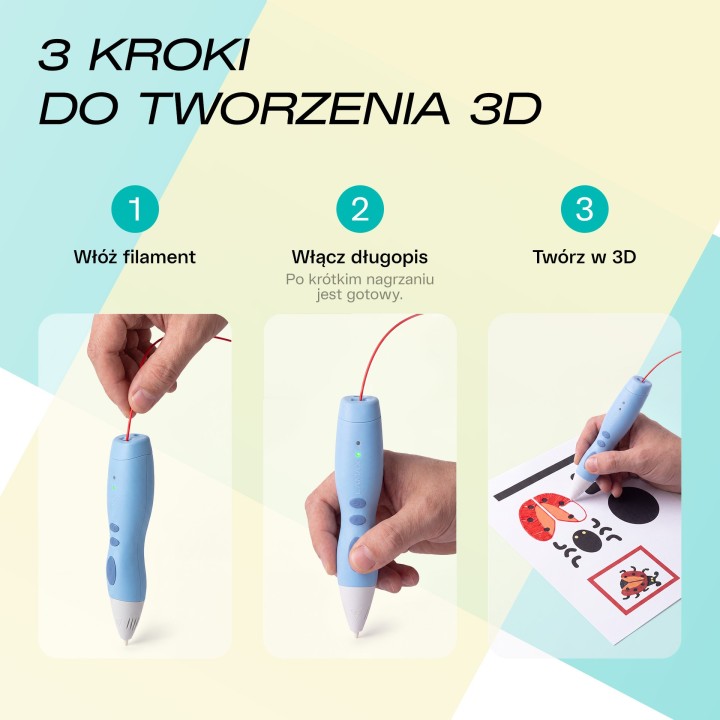 LAMAX ArtKid2 Play 3D Blue - długopis 3D dla dzieci