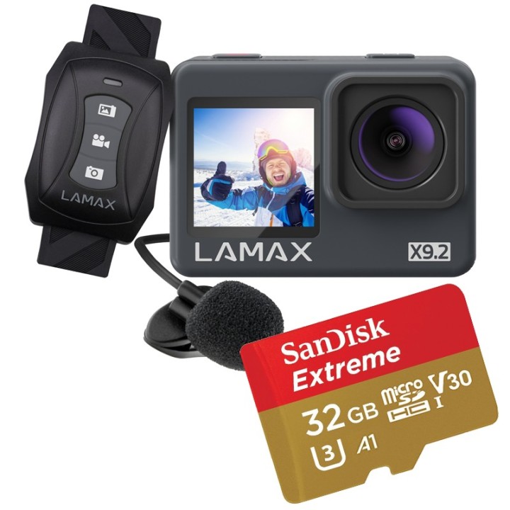 LAMAX X9.2 + SanDisk Extreme 32 GB - kamera 4K | eKamery