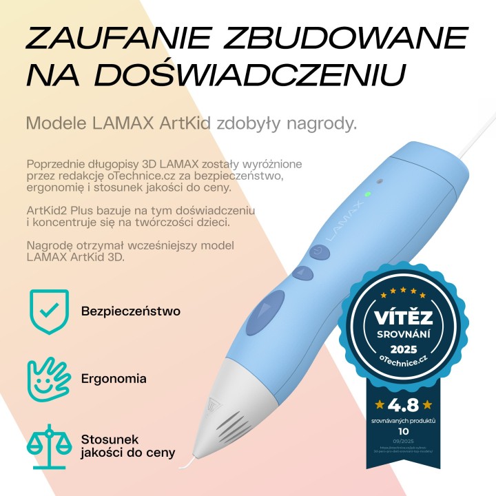 LAMAX ArtKid Pro 3D Filament PLA - 20 kolorów | eKamery