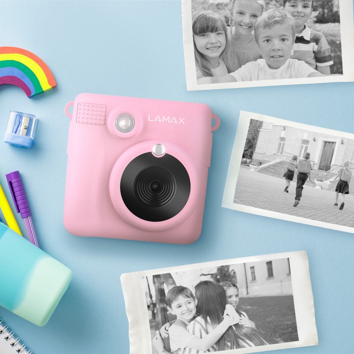 LAMAX InstaKid1 Pink - aparat dla dzieci z drukarką
