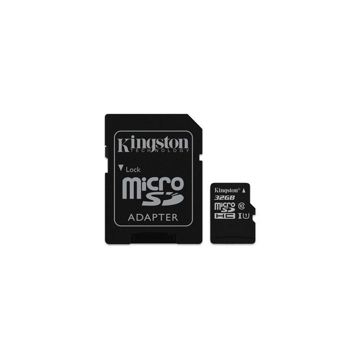 Karta pamięci Kingston MicroSDHC 32GB UHS-I U1 (45MB/s) + adapter (SDC10G2/32GB)