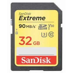 KARTA SANDISK EXTREME SDHC 32 GB 90/40 MB/s V30 UHS-I U3