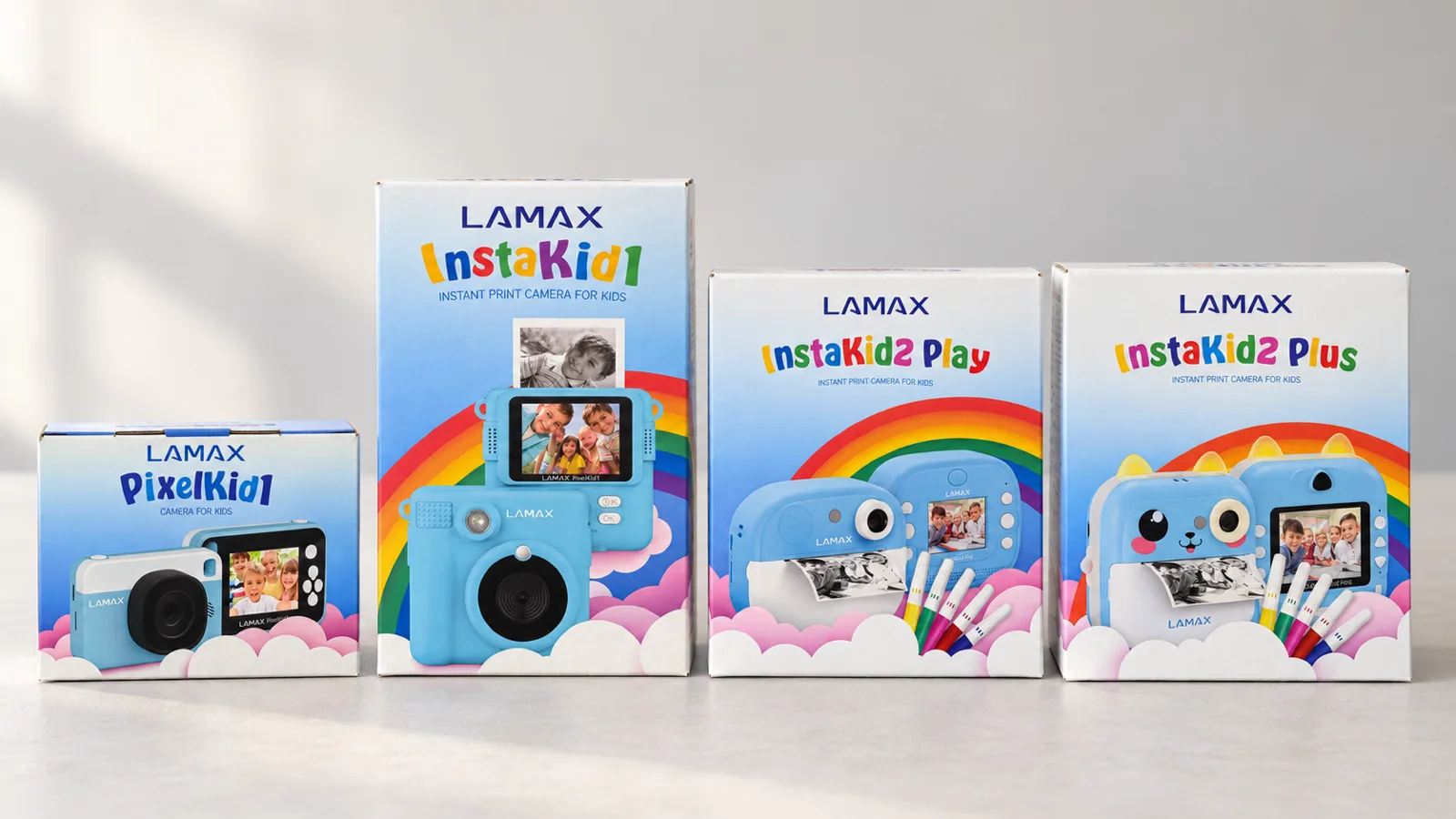 LAMAX PixelKid1 InstaKid1 InstaKid2 Play i InstaKid2 Plus aparaty dla dzieci
